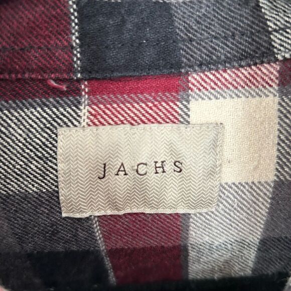 Jachs Men’s Red Plaid 100% Cotton Button Down Shirt Cabincore Size Extra Large - Picture 4 of 10